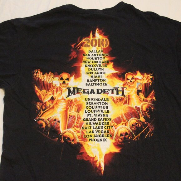 Megadeth Tour 2010 Shirt - Large - Tee Rock Metal Band Black Rare - Picture 5 of 5